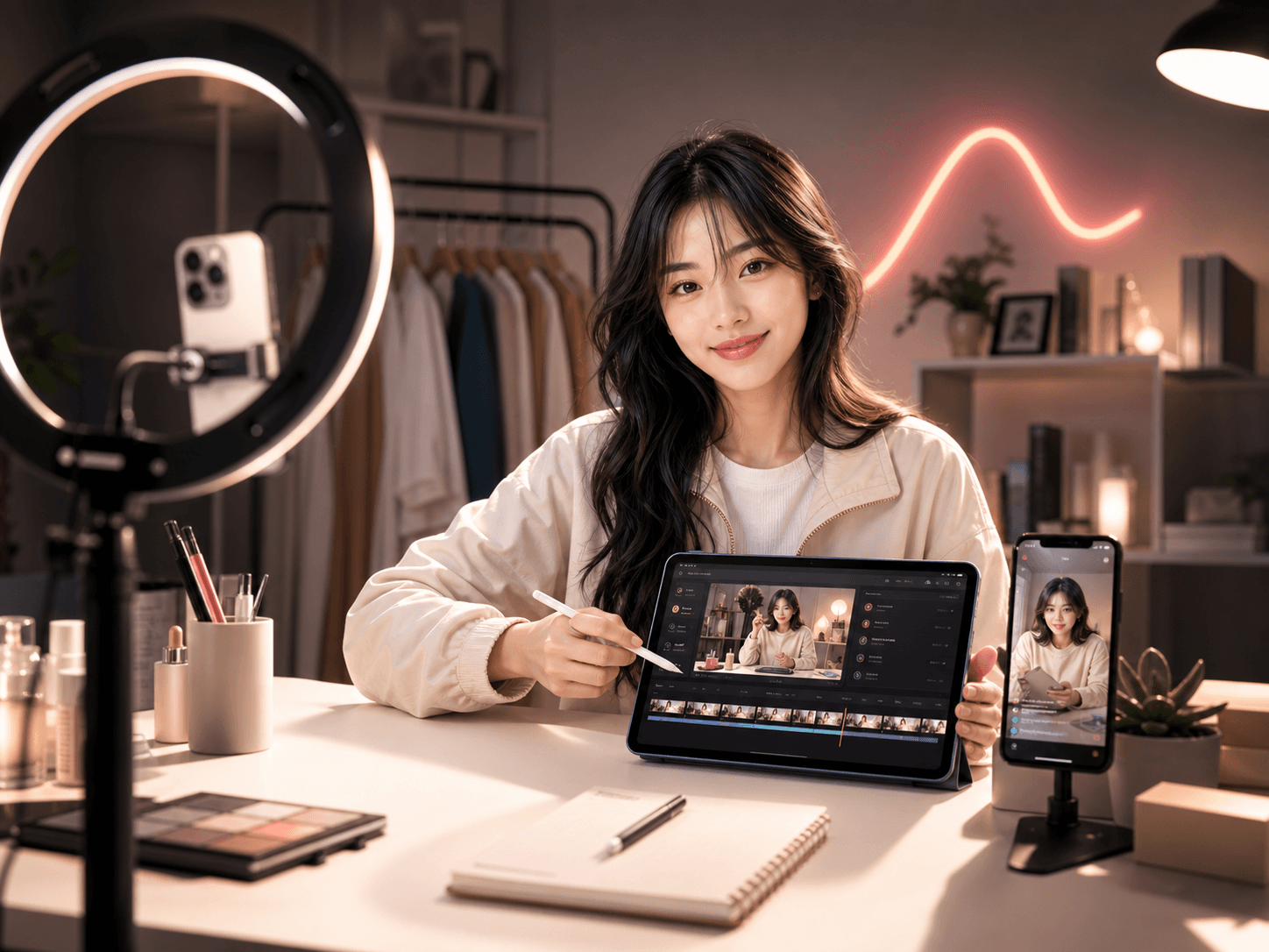 Creator đang sản xuất nội dung UGC cho chiến dịch social commerce
